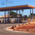 Estación de peaje personalizada Techo de acero Techo de gasolina Estructura de la estación de servicio